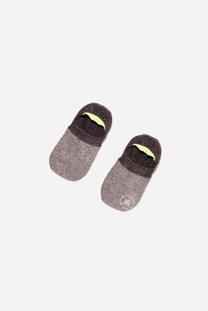 2 Tone Melange Invisible Sock | Charcoal | Mr. Gray