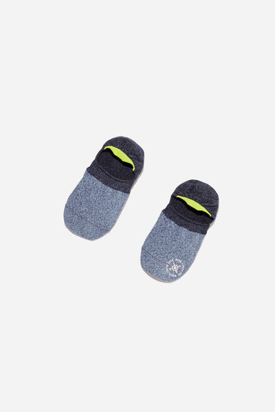 2 Tone Melange Invisible Sock | Blue