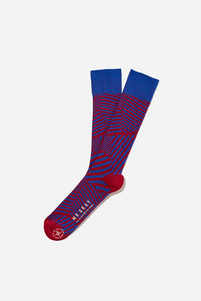 Dazzle Camo Print Sock | Red | Mr. Gray