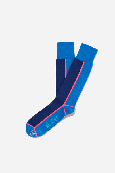 Panel Trim Printing Sock | Blue