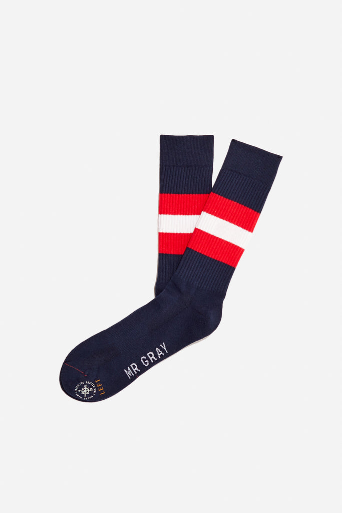 Bee Keeper Sock | Navy / Red | Mr. Gray