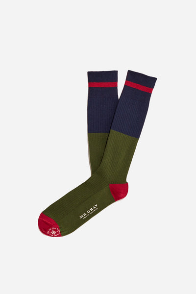 Tipped Stripe Sock | Blue Multi