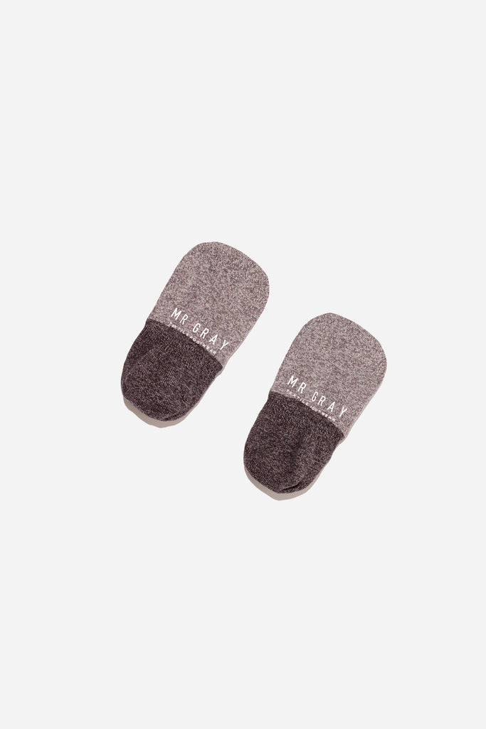 2 Tone Melange Invisible Sock | Charcoal