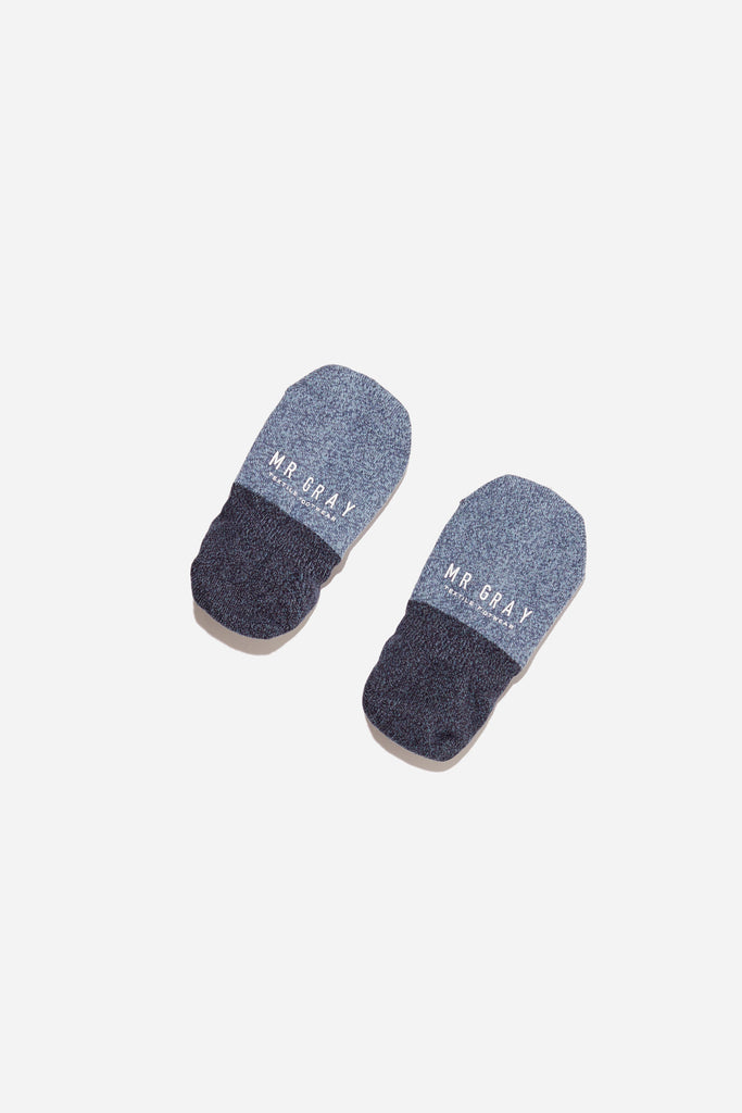 2 Tone Melange Invisible Sock | Blue