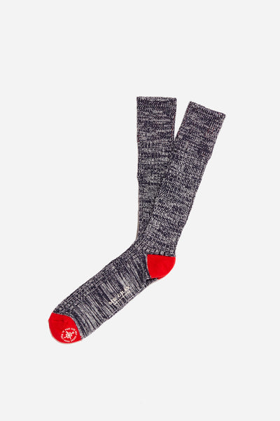 Soft Wool Pile Sock | Red / Gray