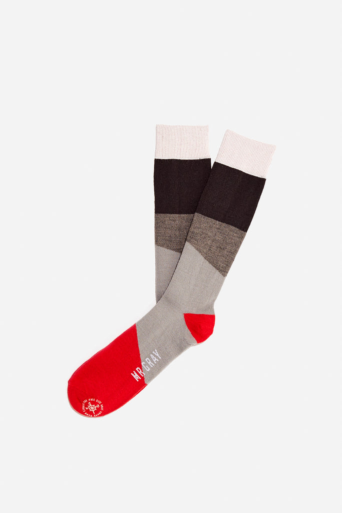 POP Block Sock | White / Black | Mr. Gray