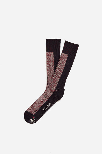 Melange / Solid Sock | Black / Purple